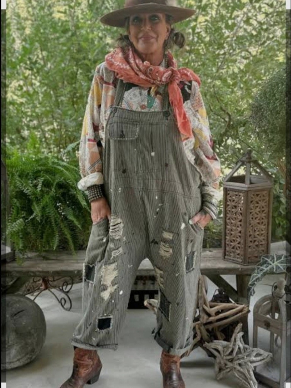 144p Jaded Gypsy Striped Endless Travels Overalls - Black & Cream